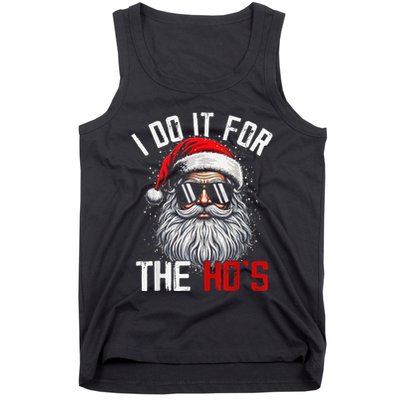 Funny Christmas Santa Claus I Do It For The Hos Cute Xmas Tank Top