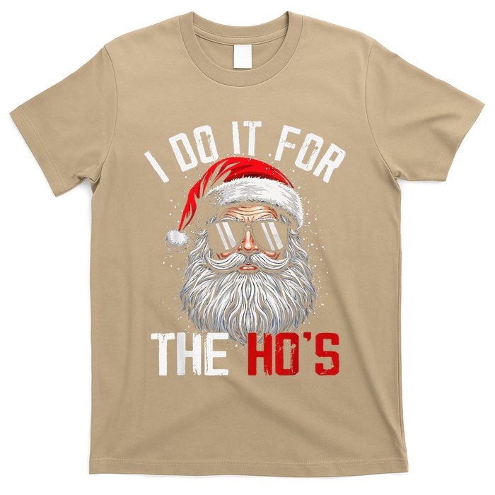 Funny Christmas Santa Claus I Do It For The Hos Cute Xmas T-Shirt