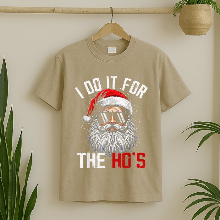 Funny Christmas Santa Claus I Do It For The Hos Cute Xmas T-Shirt