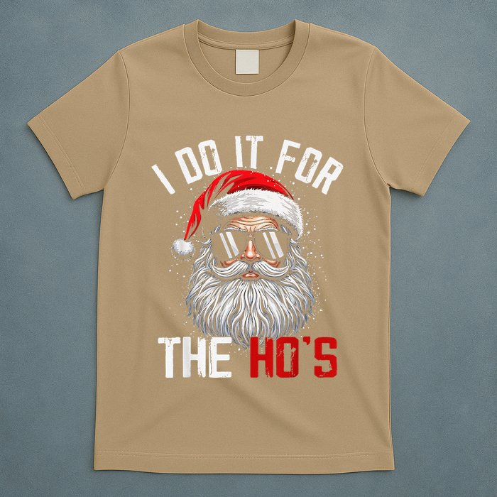 Funny Christmas Santa Claus I Do It For The Hos Cute Xmas T-Shirt