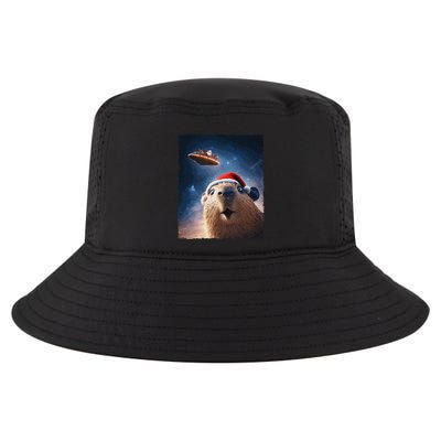 Funny Capybara Selfie Santa Ufo Xmas Christmas Cool Comfort Performance Bucket Hat