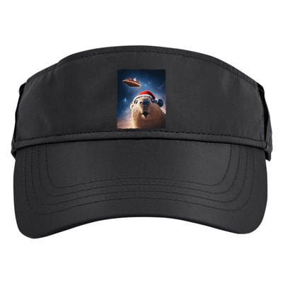Funny Capybara Selfie Santa Ufo Xmas Christmas Adult Drive Performance Visor
