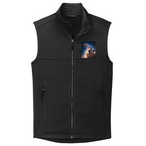 Funny Capybara Selfie Santa Ufo Xmas Christmas Collective Smooth Fleece Vest