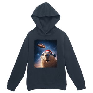 Funny Capybara Selfie Santa Ufo Xmas Christmas Urban Pullover Hoodie