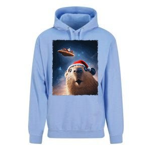 Funny Capybara Selfie Santa Ufo Xmas Christmas Unisex Surf Hoodie