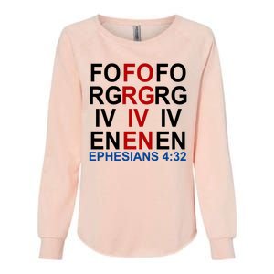 Forgiven Christian Saying Womens California Wash Sweatshirt