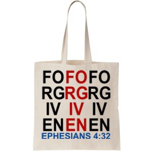 Forgiven Christian Saying Tote Bag