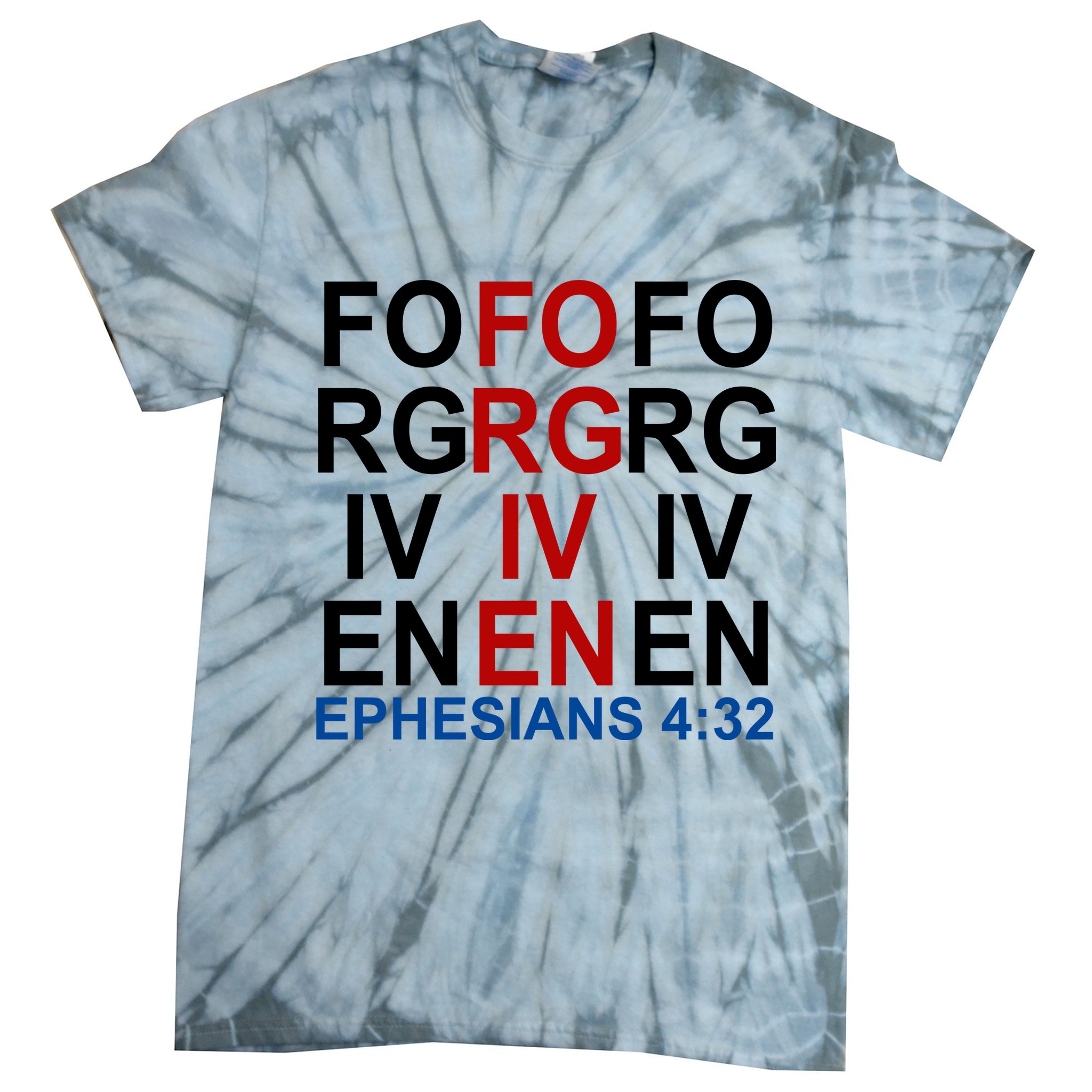 Forgiven Christian Saying Tie-Dye T-Shirt