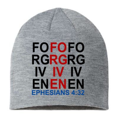 Forgiven Christian Saying Sustainable Beanie