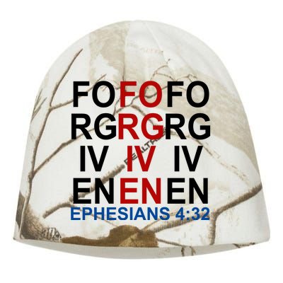 Forgiven Christian Saying Kati - Camo Knit Beanie