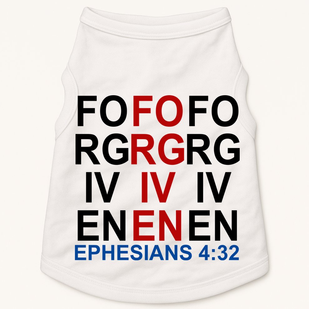Forgiven Christian Saying Doggie Tank