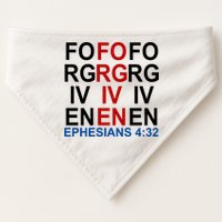Forgiven Christian Saying USA-Made Doggie Bandana