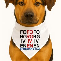 Forgiven Christian Saying USA-Made Doggie Bandana