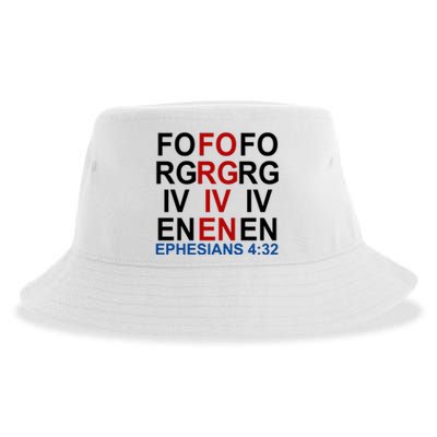 Forgiven Christian Saying Sustainable Bucket Hat