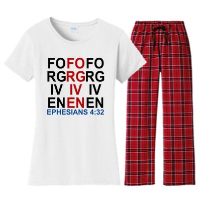 Forgiven Christian Saying Women's Flannel Pajama Set