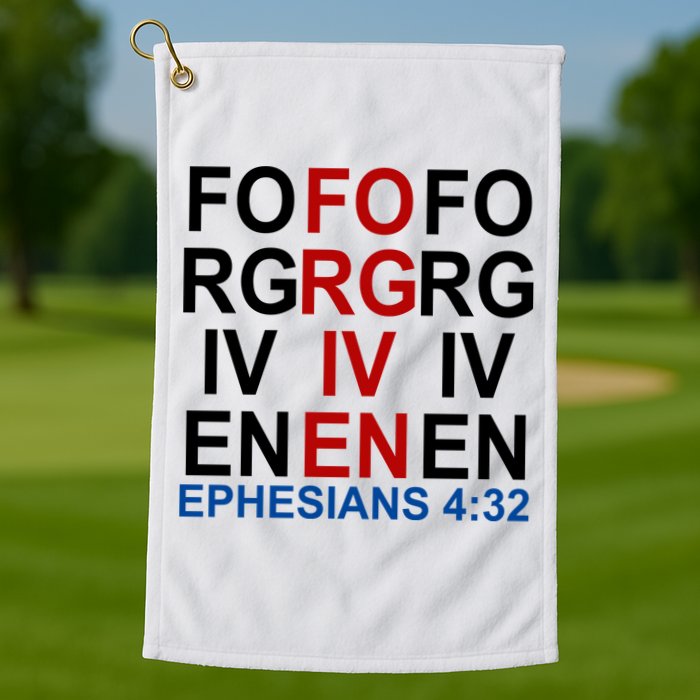 Forgiven Christian Saying Golf Towel