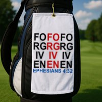 Forgiven Christian Saying Golf Towel