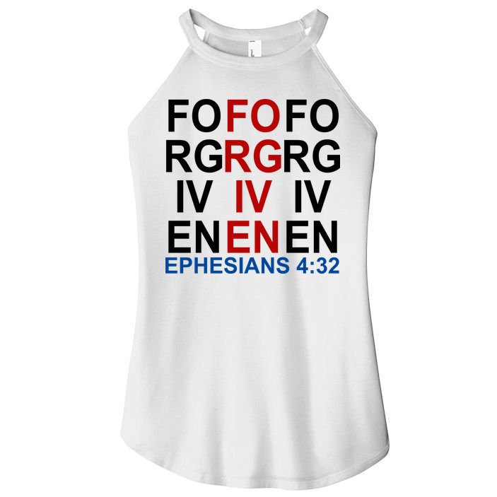 Forgiven Christian Saying Women's Perfect Tri Rocker Tank
