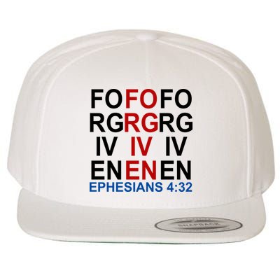 Forgiven Christian Saying Wool Snapback Cap