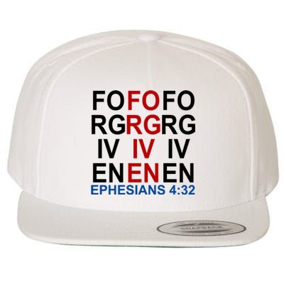 Forgiven Christian Saying Wool Snapback Cap