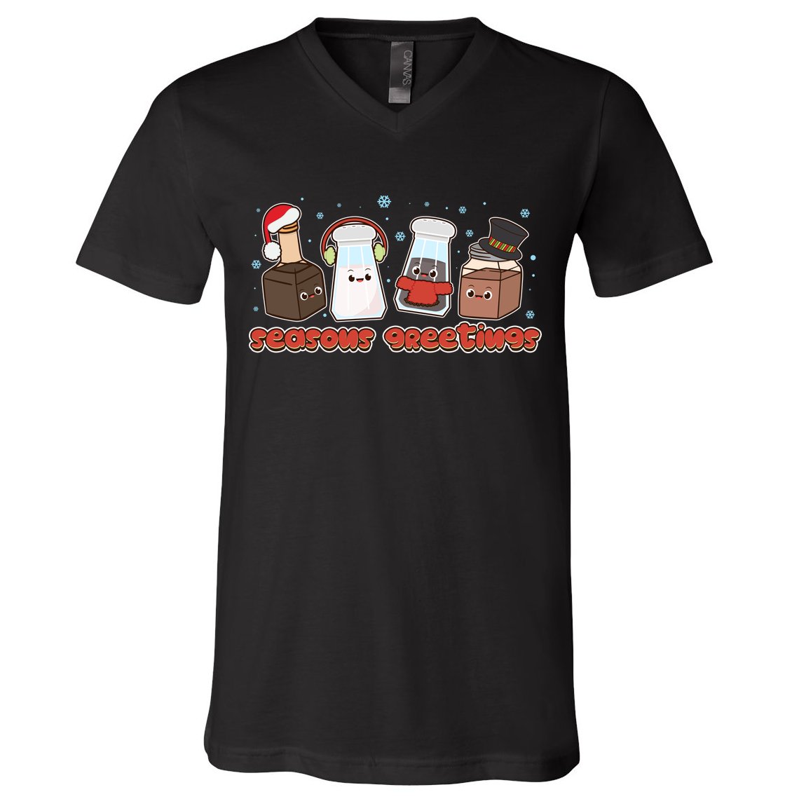 Funny Christmas Seasons Greeting V-Neck T-Shirt