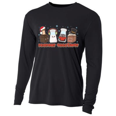 Funny Christmas Seasons Greeting Cooling Performance Long Sleeve Crew