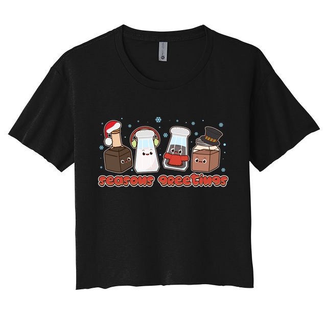 Funny Christmas Seasons Greeting Crop Top