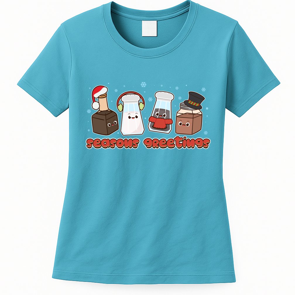 Funny Christmas Seasons Greeting Womens T-Shirt