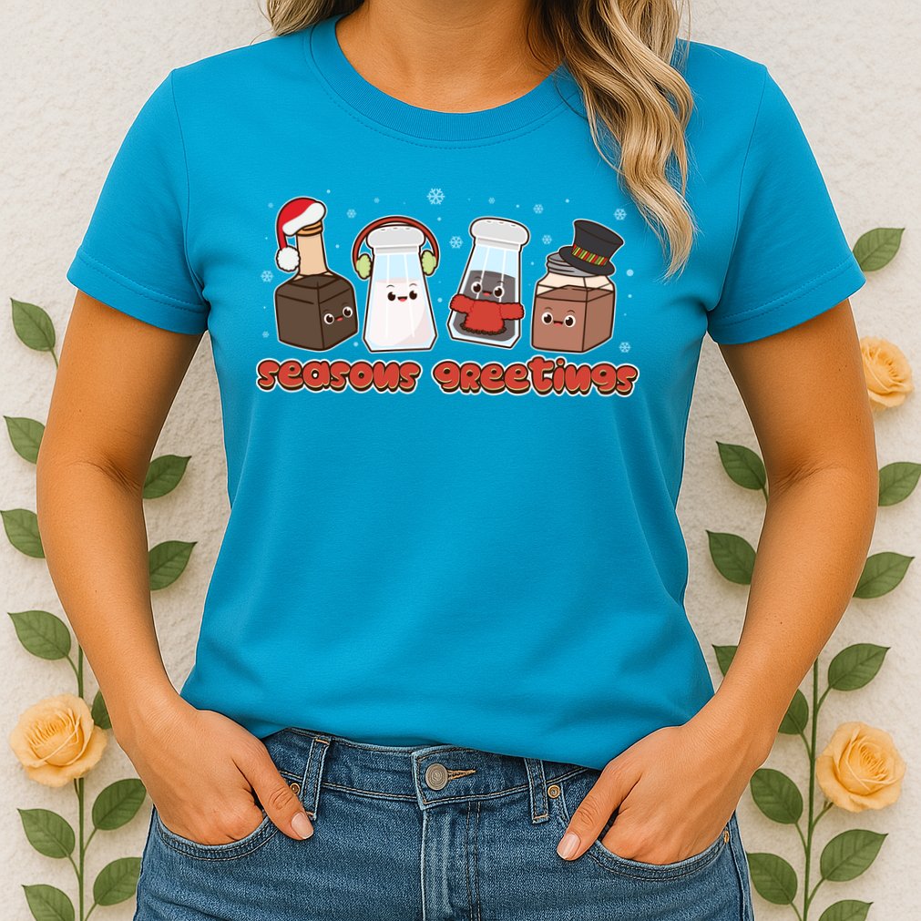 Funny Christmas Seasons Greeting Womens T-Shirt