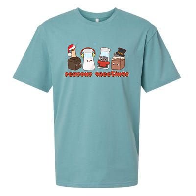 Funny Christmas Seasons Greeting Sueded Cloud Jersey T-Shirt