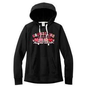 Funny Counseling Sweethearts Valentines Day Counselor Women's Fleece Hoodie