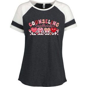 Funny Counseling Sweethearts Valentines Day Counselor Enza Ladies Jersey Colorblock Tee