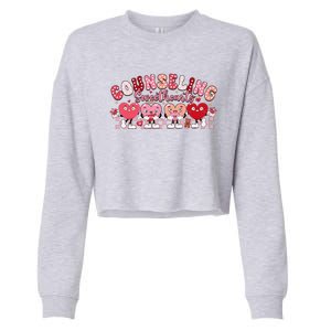 Funny Counseling Sweethearts Valentines Day Counselor Cropped Pullover Crew