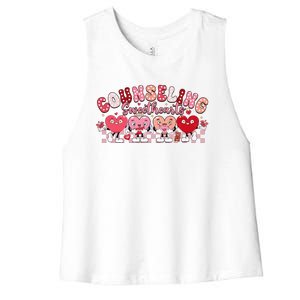 Funny Counseling Sweethearts Valentines Day Counselor Women's Racerback Cropped Tank