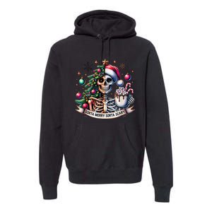 Funny Christmas Sorta Merry Sorta Scary Skeleton Xmas Tree Premium Hoodie