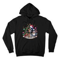 Funny Christmas Sorta Merry Sorta Scary Skeleton Xmas Tree Tall Hoodie