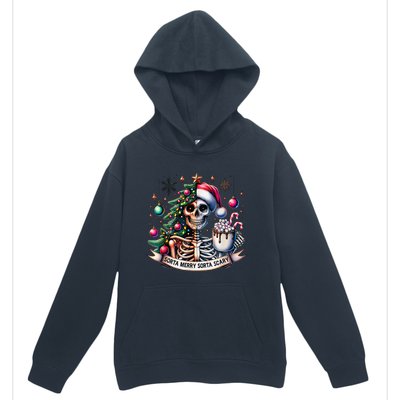 Funny Christmas Sorta Merry Sorta Scary Skeleton Xmas Tree Urban Pullover Hoodie