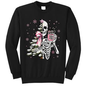 Funny Christmas Sorta Merry Sorta Scary Skeleton Xmas Tree Sweatshirt