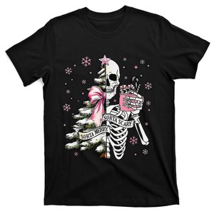 Funny Christmas Sorta Merry Sorta Scary Skeleton Xmas Tree T-Shirt