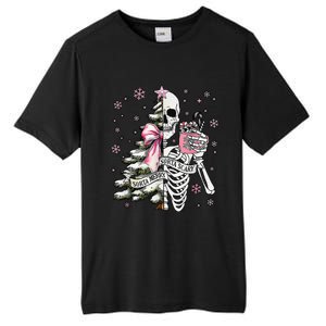 Funny Christmas Sorta Merry Sorta Scary Skeleton Xmas Tree Tall Fusion ChromaSoft Performance T-Shirt