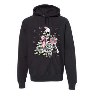 Funny Christmas Sorta Merry Sorta Scary Skeleton Xmas Tree Premium Hoodie