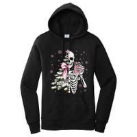 Funny Christmas Sorta Merry Sorta Scary Skeleton Xmas Tree Women's Pullover Hoodie