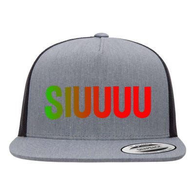 Funny Cheers Siuuuu Flat Bill Trucker Hat