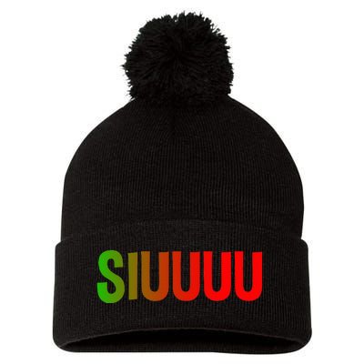 Funny Cheers Siuuuu Pom Pom 12in Knit Beanie