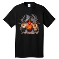 Funny Chicken Spooky Season Halloween Costume Chickens Witch Gift Tall T-Shirt