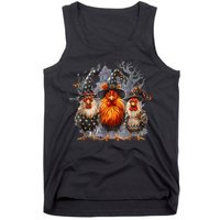 Funny Chicken Spooky Season Halloween Costume Chickens Witch Gift Tank Top