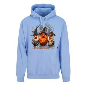 Funny Chicken Spooky Season Halloween Costume Chickens Witch Gift Unisex Surf Hoodie