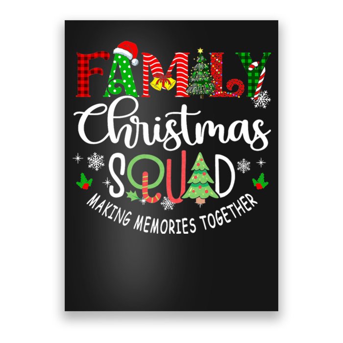 Family Christmas Squad Matching Outfit Xmas Santa Group Poster