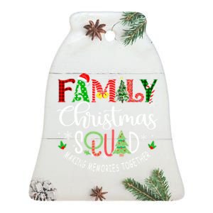 Family Christmas Squad Matching Outfit Xmas Santa Group Ceramic Bell Ornament