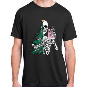 Funny Christmas Sorta Merry Sorta Scary Skeleton Xmas Tree Adult ChromaSoft Performance T-Shirt